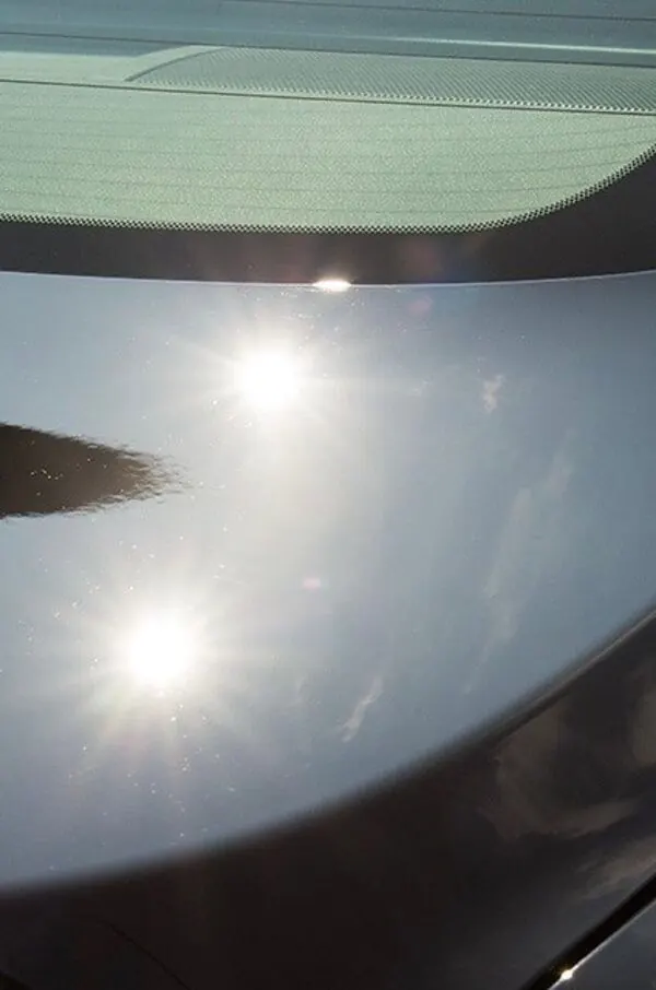 Gray hood after correction